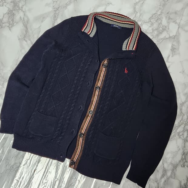 헤지스 니트 집업 자켓