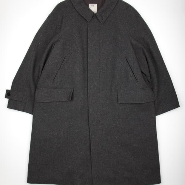 Another office 앰플 캐시미어 발마칸 코트 헤링본그레이