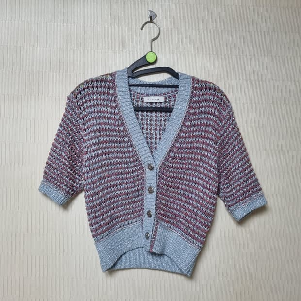 MICHAA 미샤 배색 디테일 니트 가디건