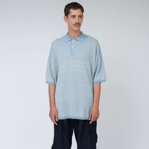 나나미카 니트 폴로 스웨터 삭스 M 사이즈