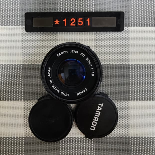 캐논 FD 마운트 50mm 1.8 단렌즈
