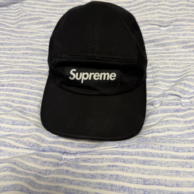 슈프림 워시드 치노 트윌 캠프캡 블랙