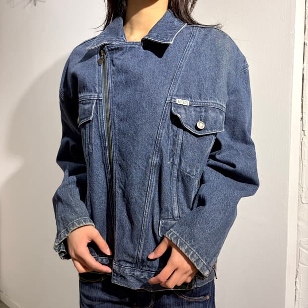90s 게스 GUESS Georges Marciano 데님 라이더 자켓