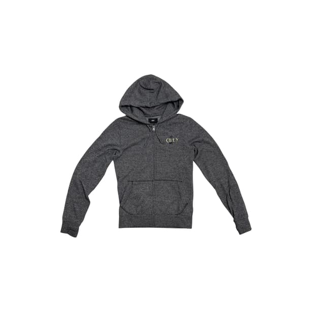 10s OBEY RADIO 자수 그래픽 슬림 후드 집업