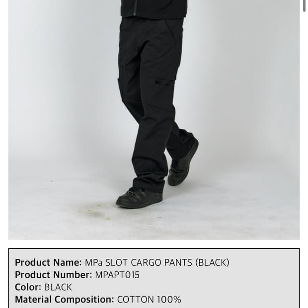 MPa SLOT CARGO PANTS (BLACK)