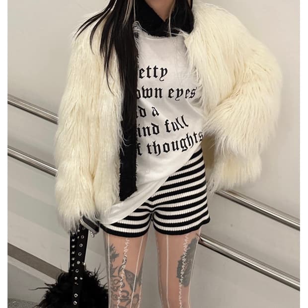 오도어 크루엘라 퍼자켓 - 화이트