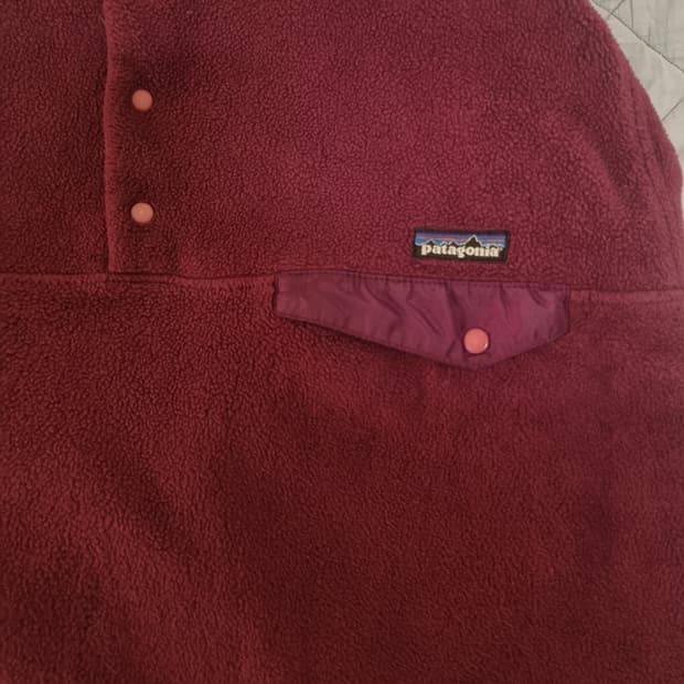 파타고니아 신칠라 버건디 퍼플  made in usa L