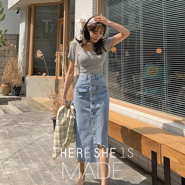 언발 롱 스커트