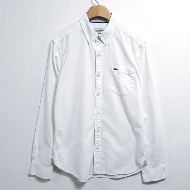 여성55 LACOSTE 라코스테 옥스포드 셔츠 화이트