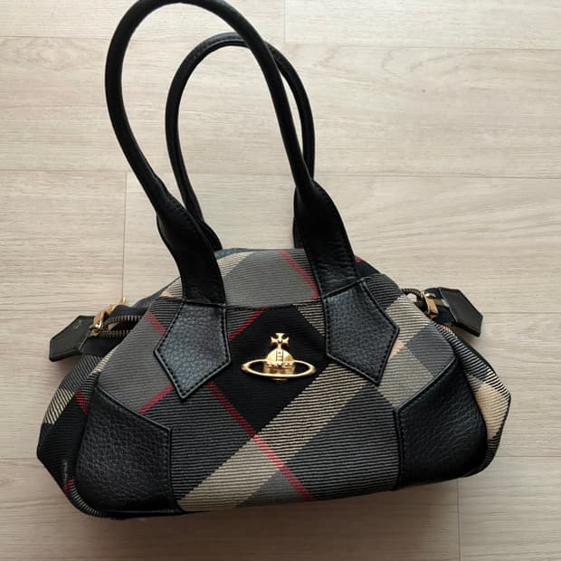 비비안웨스트우드 빈티지 체크 토트백(구매 확실하신분은 네고 해드려용)