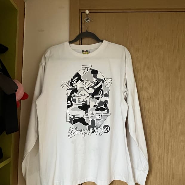 베이프 BAPE ABC Camo Japanese Letters 롱슬리브