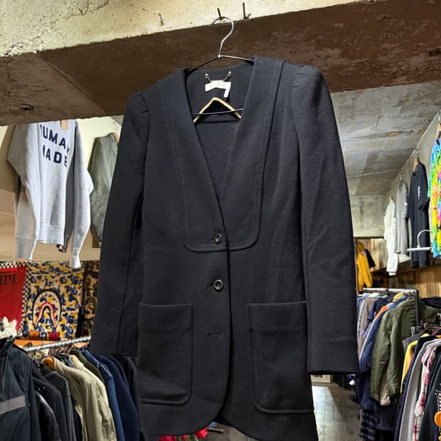 chloe 끌로에 니트 싱글 넥카라 포인트 블레이져