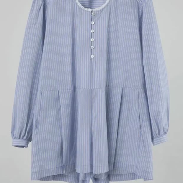 오버듀플레어 stripe lace jumpsuit