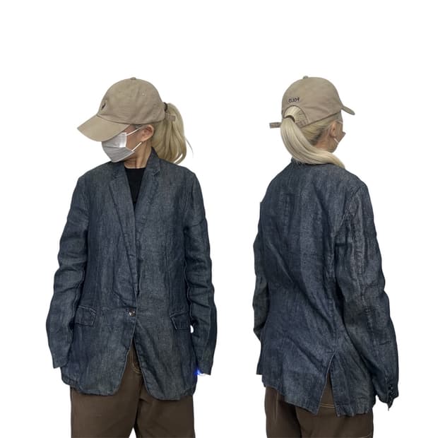 Ck 캘빈 클라인 데님 블레이저 정장 자켓 L