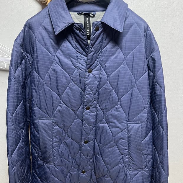 매킨토시 퀼팅 블루 자켓 L사이즈