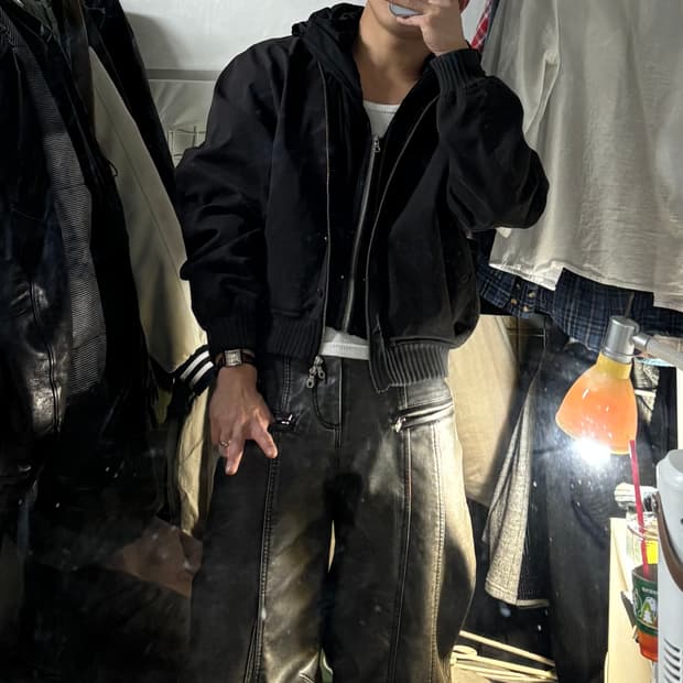 코스트퍼킬로 후디드 집 자켓 브라운 S