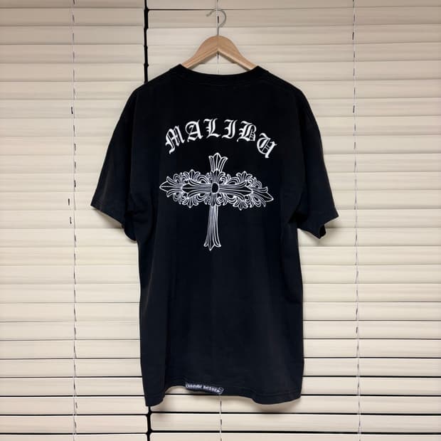 레어) 올드 크롬하츠 플로랄 라지 크로스 말리부 반팔 티셔츠 XL