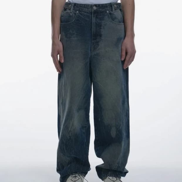 그레일즈 벌룬 와이드 데님팬츠 빈티지