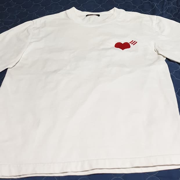 루이비통 자수 반팔티 화이트 (L)