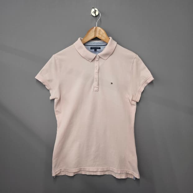 타미힐피거 여성 라이트핑크 카라티셔츠