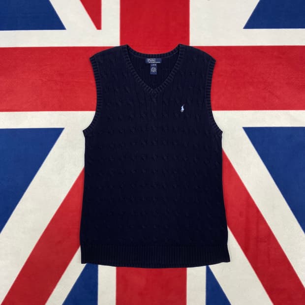 폴로 니트조끼 실측S