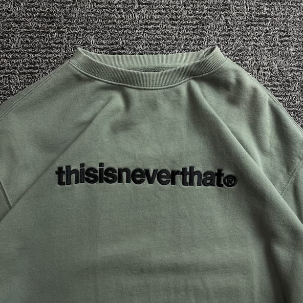 디스이즈네버댓 해비코튼 빅로고 크루넥 3800