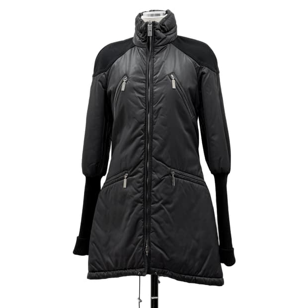 체사레 파치오티 4US 대거 지퍼 울 패널 패딩 코트