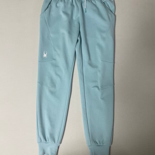 스파이더 백화점구매 민트색 트레이닝바지 s사이즈 상태최상