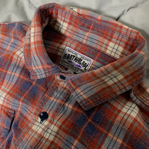 베이프 체크 셔츠