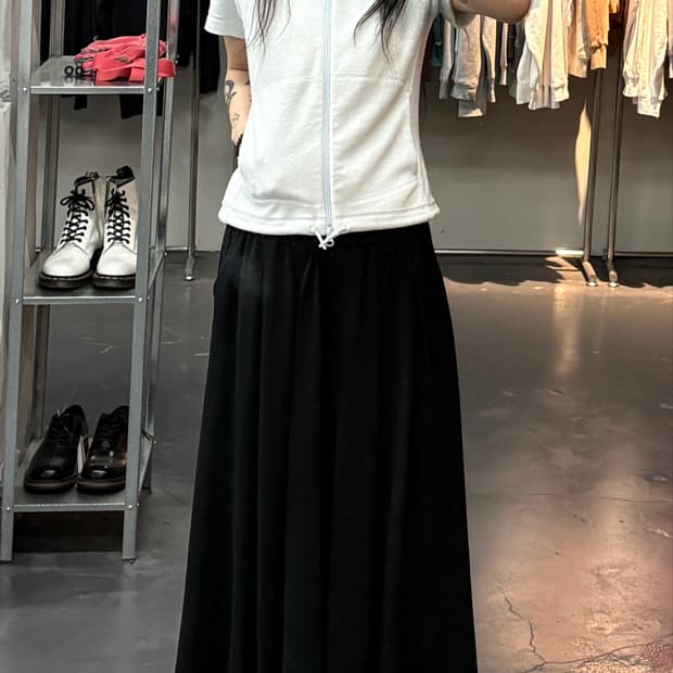 아디다스 화이트 하이넥 반팔 집업 자켓 A3791