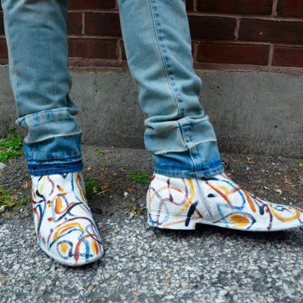 마르지엘라 16aw 핸드페인팅 부츠