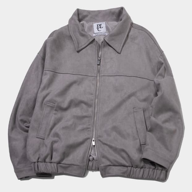 스웨이드 블루종 스윙탑 자켓