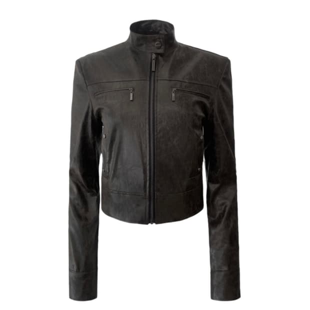 보헤미안서울 빈티지 레더 숏 자켓 브라운