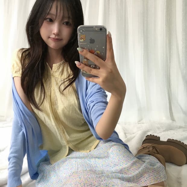 빈티지 젤리피쉬 도트 알록달록 코디세트