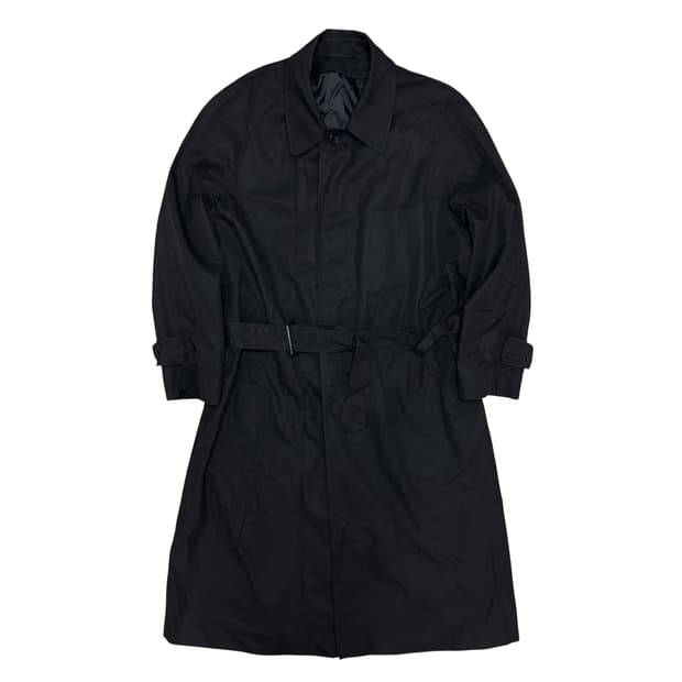 입생로랑 벨티드 블랙 트렌치코트(100)
