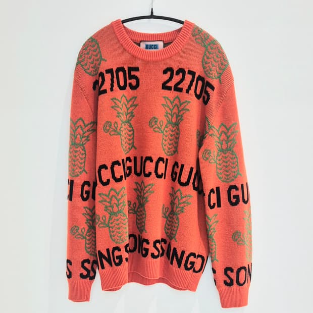 구찌 파인애플 자카드 니트 스웨터