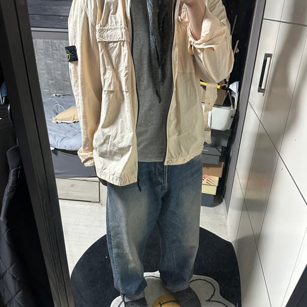 (정품) 스톤아일랜드 나슬란 나일론 오버 셔츠 자켓 XL