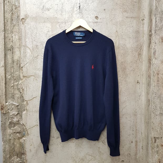 폴로 랄프로렌 메리노울 곤색 니트 L사이즈 