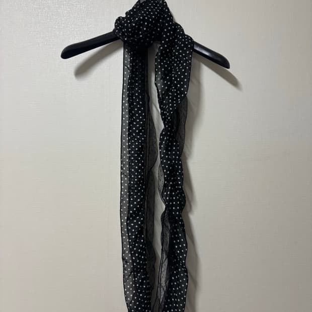 도트 시폰 스카프