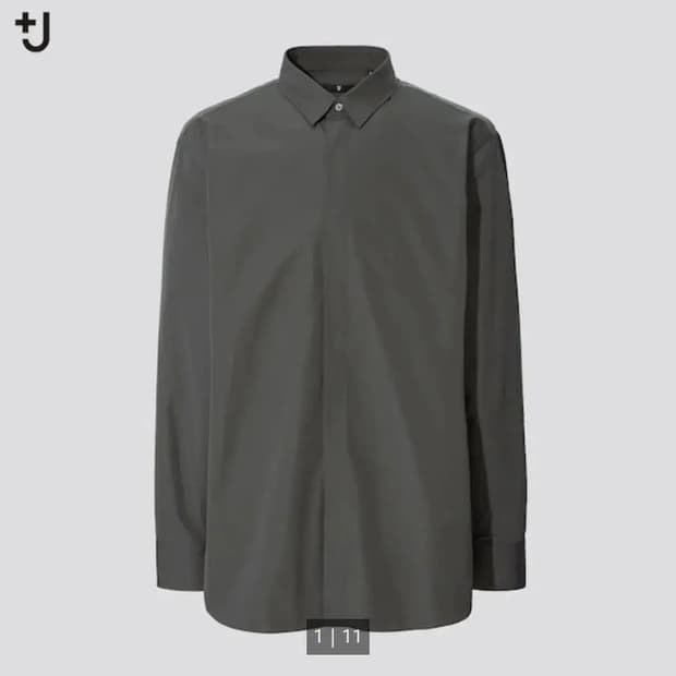 유니클로 질샌더 +J수피마 코튼 레귤러피트셔츠 [M]