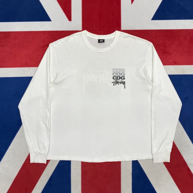 스투시 CDG 닷 롱슬리브 XL 