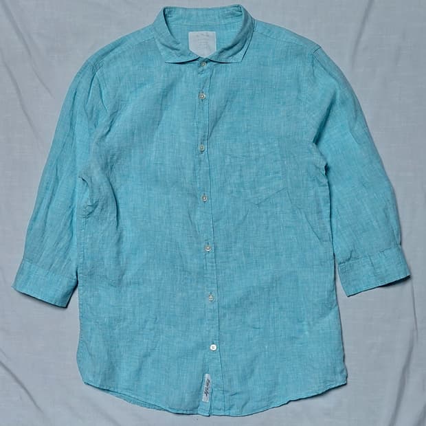 [M] 고스타 디 푸가 x 플랜더스 리넨 100% 7부 셔츠 (민트)