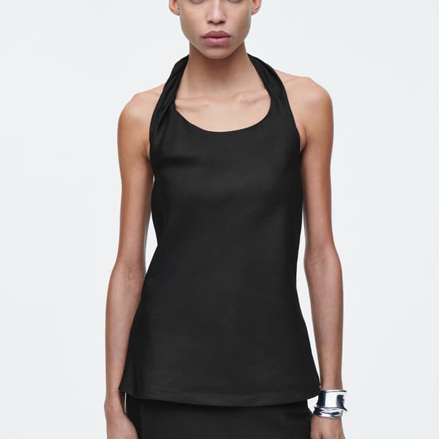 트위스트 디테일 리넨 블렌드 탑 32