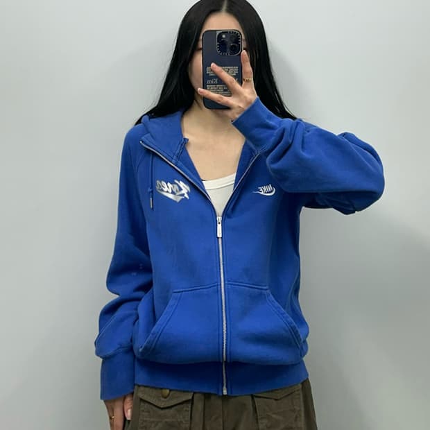 나이키 코리아 국대 블루 후드집업