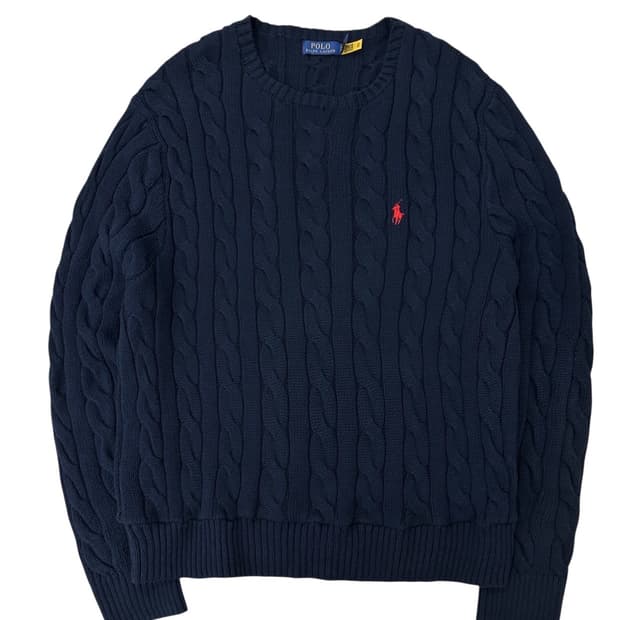 폴로 케이블니트 네이비 (L) 