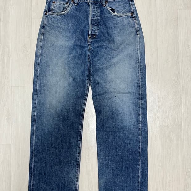 리바이스 페이딩 셀비지 데님 34