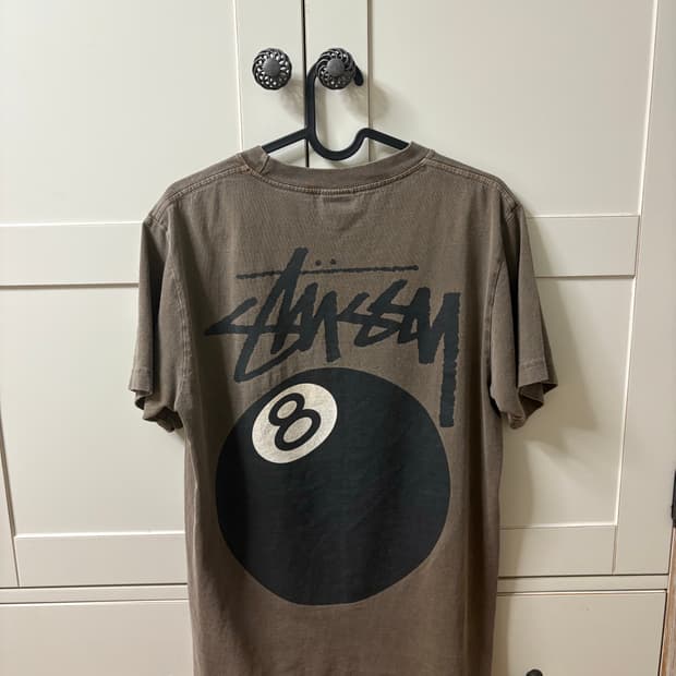 Stussy 8 Ball Pigment Dyed T-Shirt Coffe