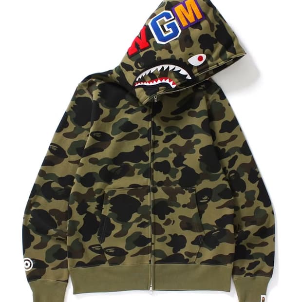 베이프 카모 후드집업 녹계 L