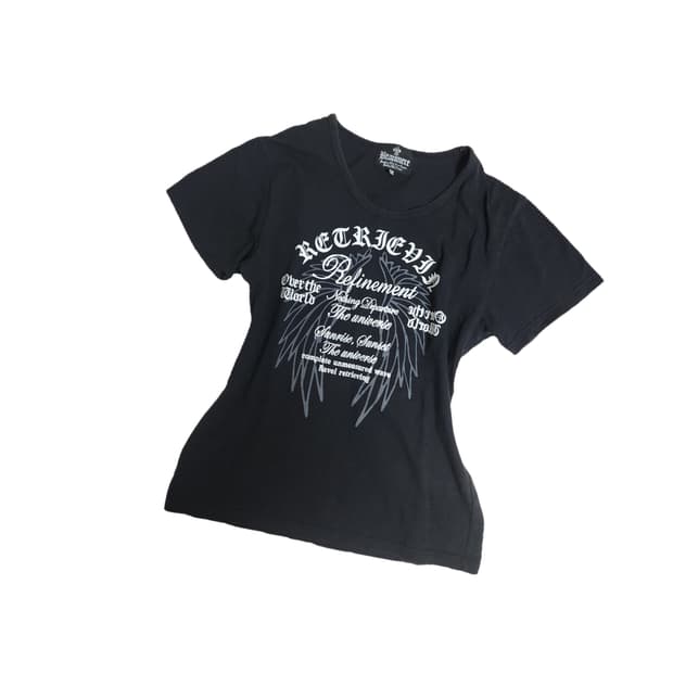 펑크 날개 레터링 반팔 (punk•emo)