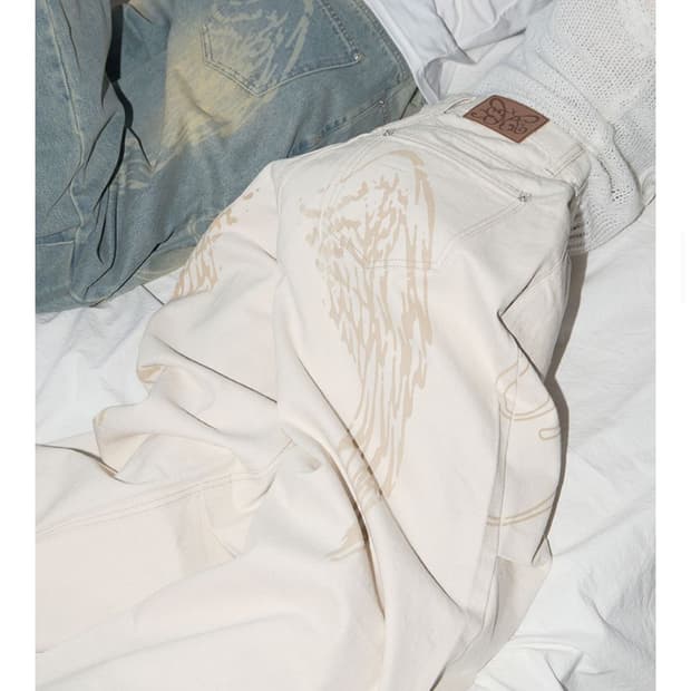 팬시클럽 엔젤 빈티지 워싱 팬츠 아이보리